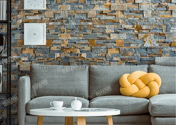 3D панель из натурального камня Сланец Мультиколор Модерн Pharaon