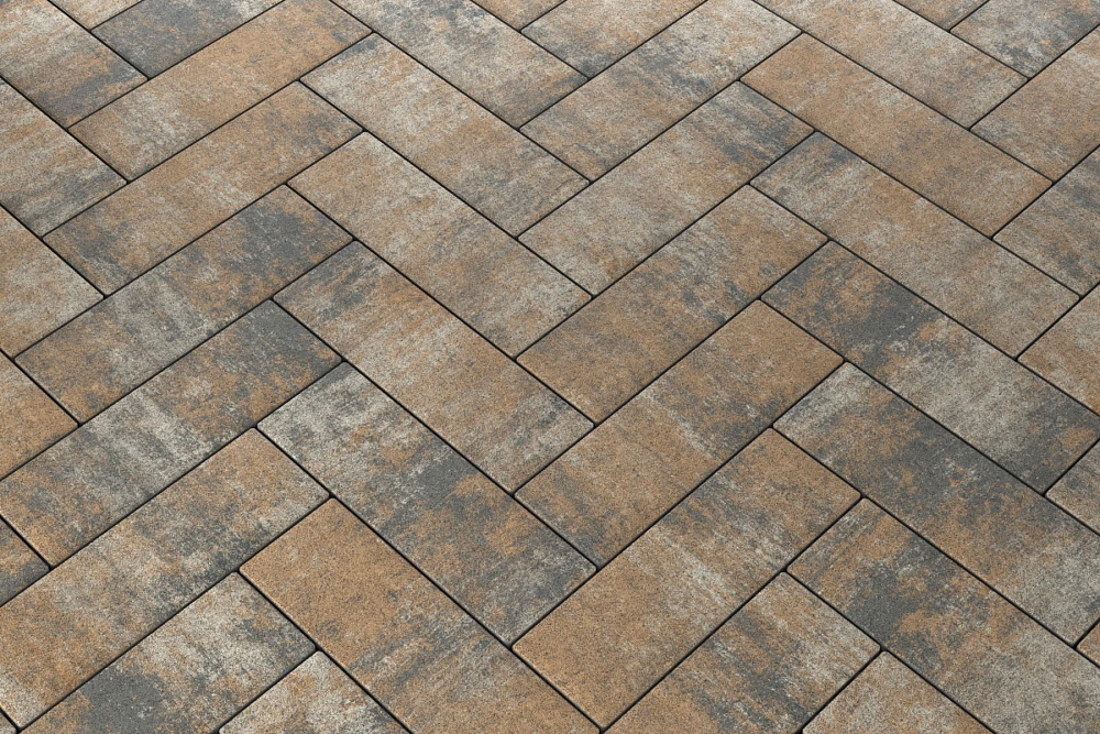 Тротуарная плитка Паркет Каньон Stellard 80 мм