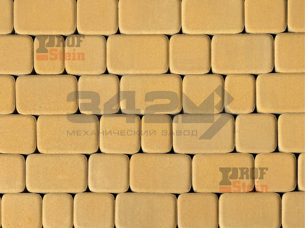 Тротуарная плитка Классика, Желтый 342 МЗ 60 мм