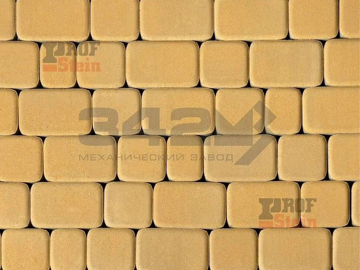 Тротуарная плитка Классика, Желтый 342 МЗ 60 мм