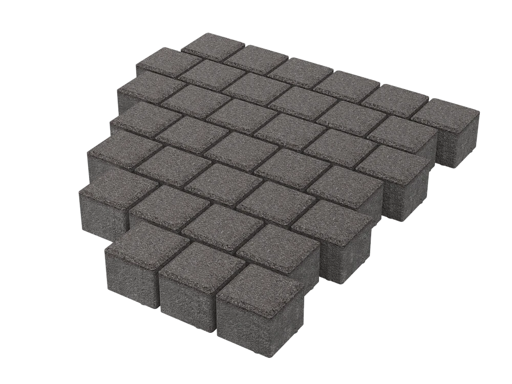 Тротуарная плитка Квадрат 10х10 Дымчатый кварц Stellard 60 мм