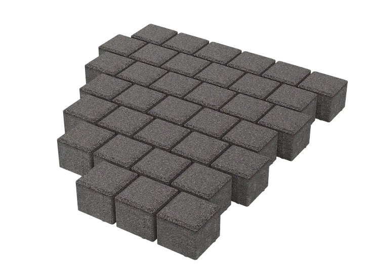 Тротуарная плитка Квадрат 10х10 Дымчатый кварц Stellard 60 мм