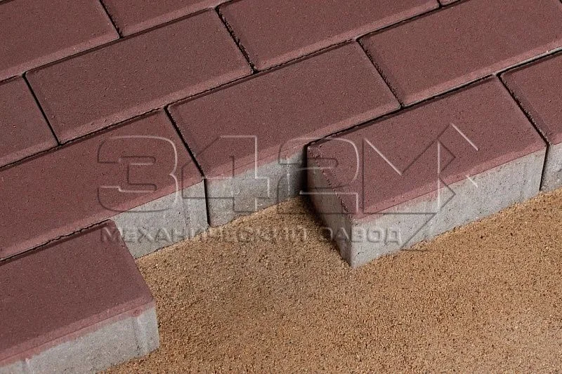 Тротуарная плитка Брусчатка 100х200х40 Красный 342 МЗ