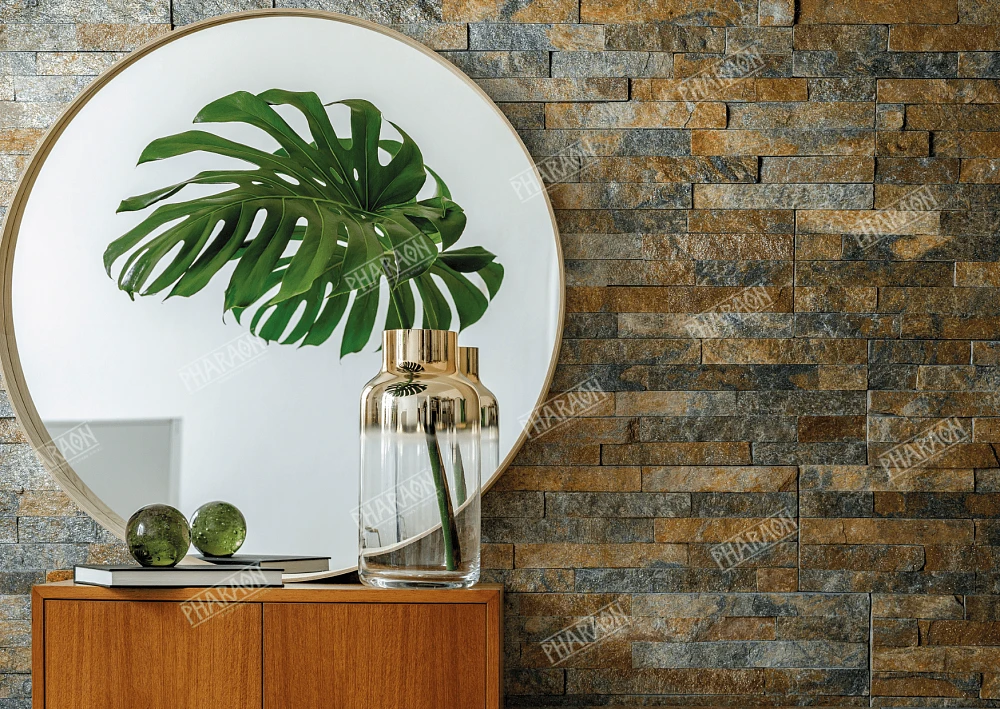 3D панель из натурального камня Кварцит Мультиколор Классик Pharaon