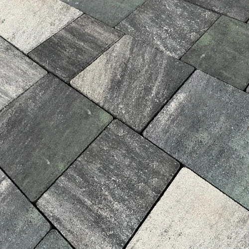 Тротуарная плитка КОЛОР МИКС №3 Малахит НОВЫЙ ГОРОД 1НГ4Ф Нобетек 40 мм