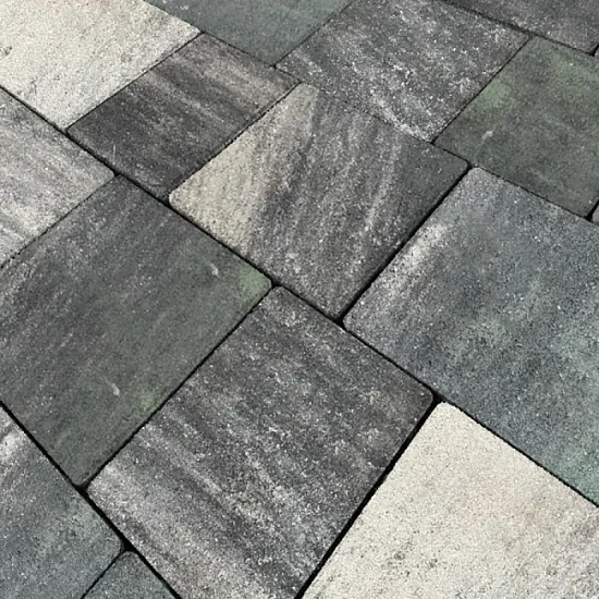 Тротуарная плитка КОЛОР МИКС №3 Малахит НОВЫЙ ГОРОД 1НГ4Ф Нобетек 40 мм