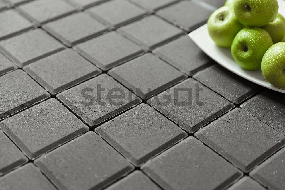 Тротуарная плитка Квадрат 100*100*60 Steingot Серый (полный прокрас)