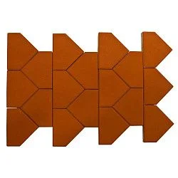 Тротуарная плитка Тиара, Красный BRAER 60 мм