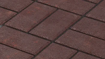 Тротуарная плитка Брусчатка Бордовая Stellard 80 мм