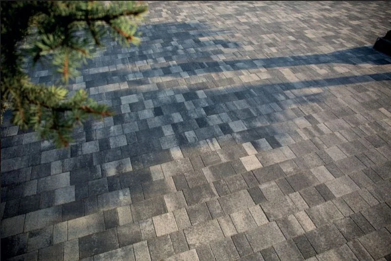 Тротуарная плитка СТАРЫЙ ГОРОД Листопад гладкий Антрацит Б.1.Фсм.6 Выбор 60 мм