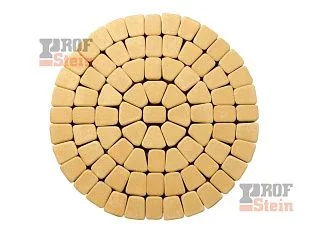 Тротуарная плитка Круговая классика, Желтый 342 МЗ 60 мм