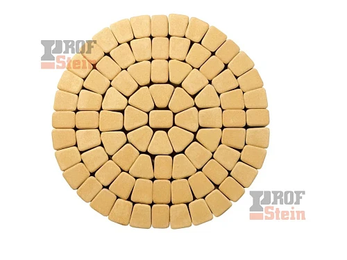 Тротуарная плитка Круговая классика, Желтый 342 МЗ 60 мм