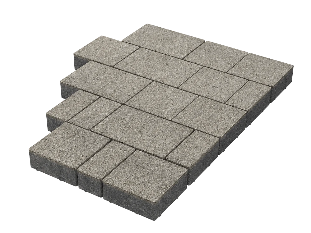 Тротуарная плитка Новый город Белый мрамор Stellard 60 мм