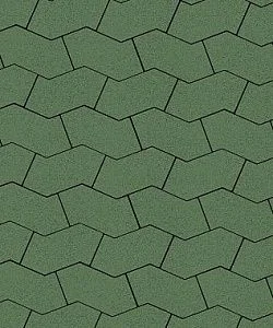 Тротуарная плитка S-ФОРМА Стандарт Зеленый В.3.Ф.10 Выбор 100 мм