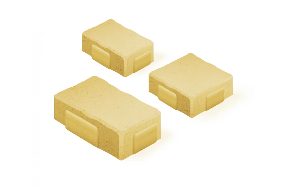 Тротуарная плитка Старый Город 2СГ5Ф Нобетек Песочная 50 мм