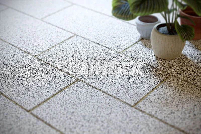 Тротуарная плитка Плита 600*300 Белый гранит (Bianco Nero)  Steingot 100 мм