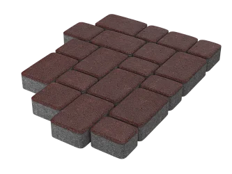Тротуарная плитка Старый город Бордовый Stellard 60 мм
