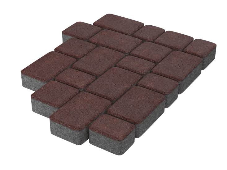 Тротуарная плитка Старый город Бордовый Stellard 40 мм