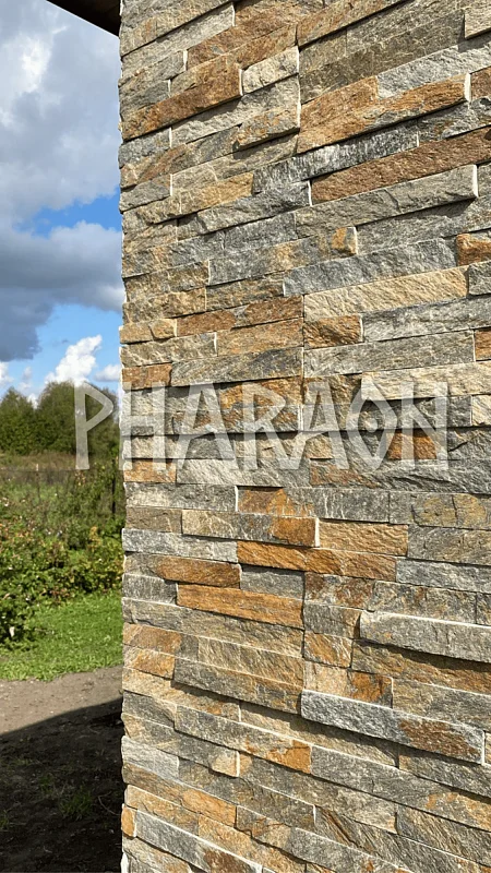 3D панель из натурального камня Кварцит Мультиколор Классик Pharaon