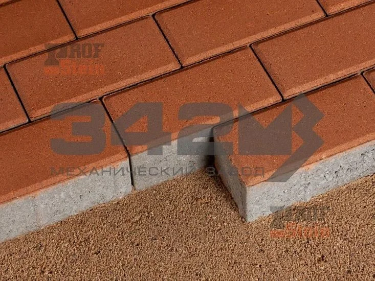 Тротуарная плитка Брусчатка, Оранжевый 342 МЗ 60 мм