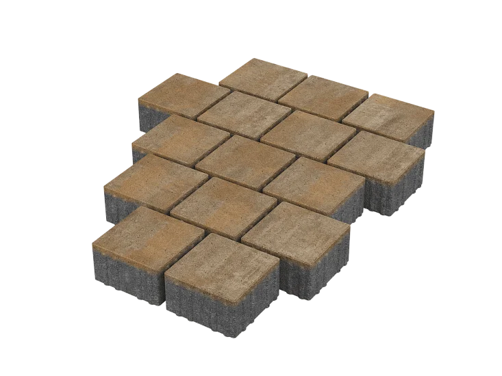 Тротуарная плитка Квадрат 15х15 Голден Stellard 80 мм