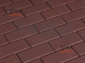 Тротуарная плитка Брусчатка, Красный 342 МЗ 60 мм