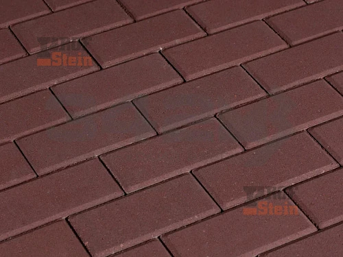 Тротуарная плитка Брусчатка, Красный 342 МЗ 60 мм