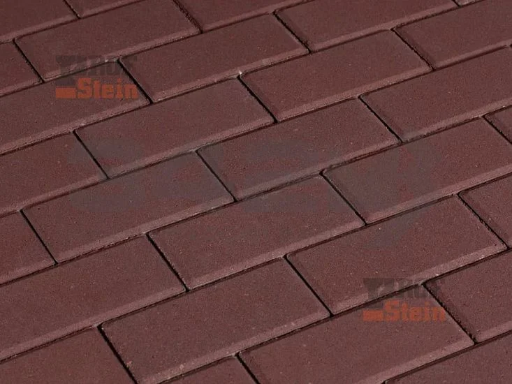 Тротуарная плитка Брусчатка, Красный 342 МЗ 60 мм