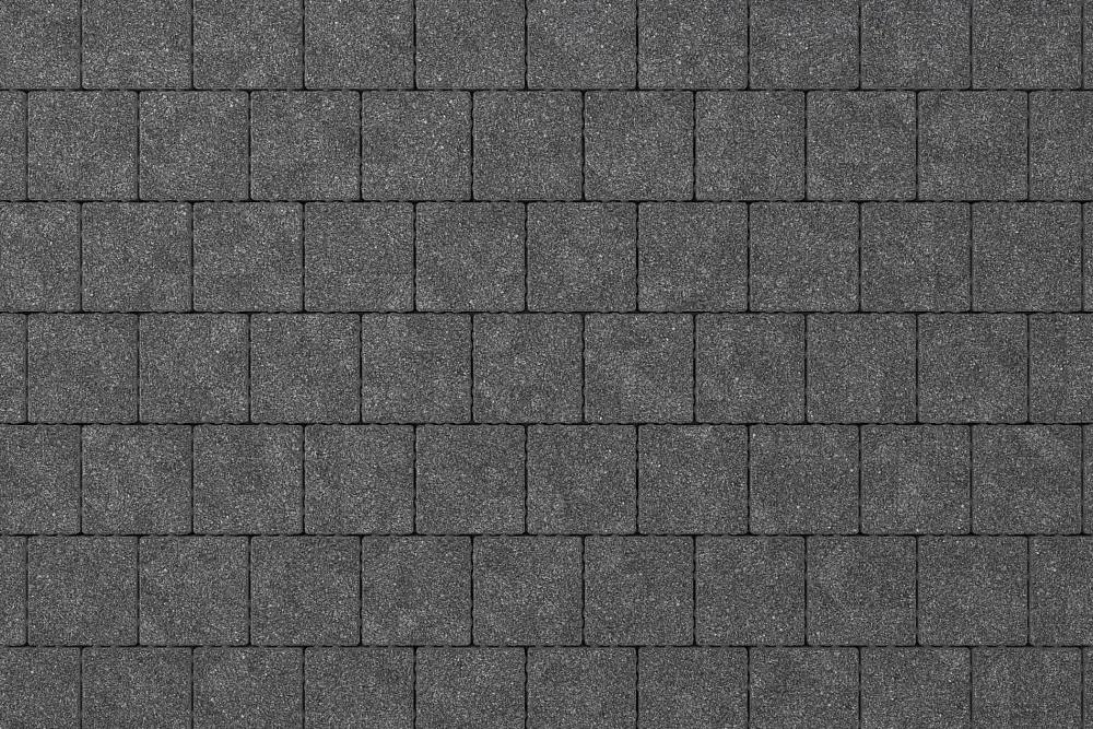 Тротуарная плитка Квадрат 15х15 Черный агат Stellard 80 мм