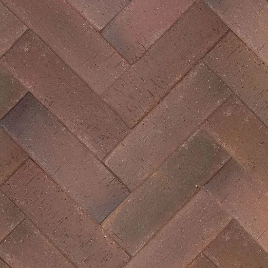 Брусчатка красная флэш "Ноттингем" Лонг клинкер тротуарный ЛСР