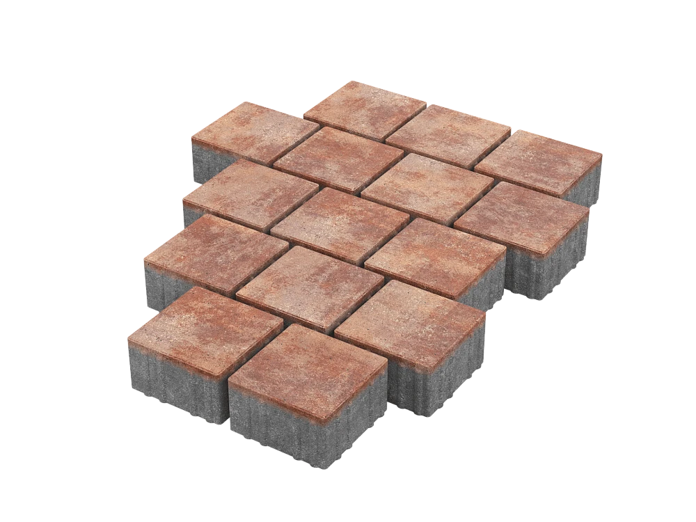 Тротуарная плитка Квадрат 15х15 Санрайз Stellard 80 мм