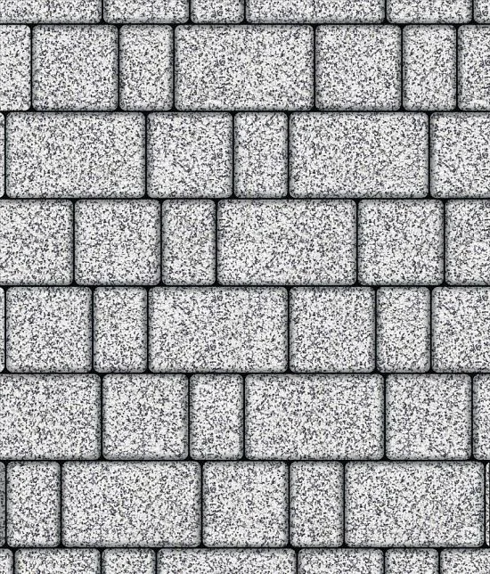 Тротуарная плитка СТАРЫЙ ГОРОД Стоунмикс Белый с черным Б.1.Фсм.6 Выбор 60 мм