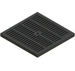 Решетка водоприемная PolyMax Basic РВ-28.28-ПП пластиковая ячеистая черная