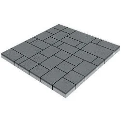 Тротуарная плитка Инсбрук Альпен Серый Гладкая SteinRus 60 мм