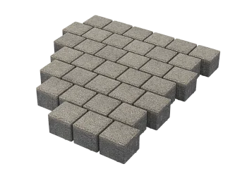 Тротуарная плитка Квадрат 10х10 Белый мрамор Stellard 60 мм