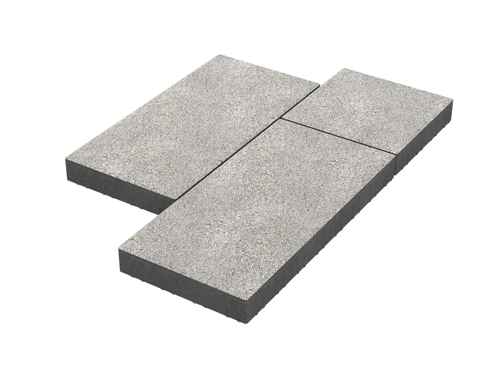 Тротуарная плитка Мозаика XL Белый мрамор Stellard 60 мм