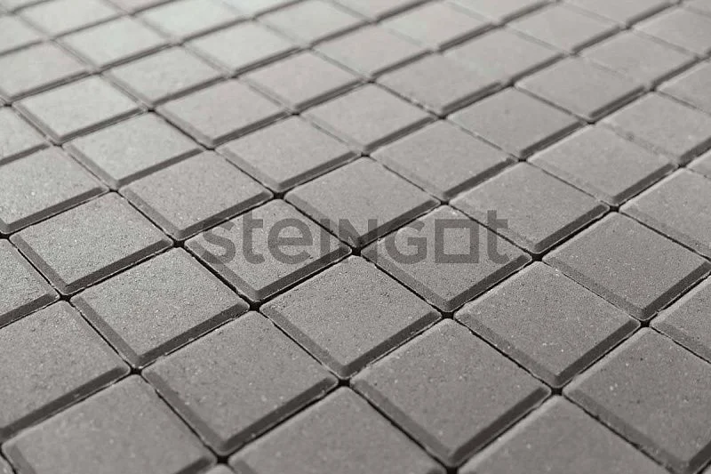 Тротуарная плитка Квадрат 100*100*60 Steingot Серый (полный прокрас)
