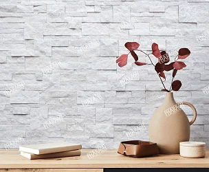 3D панель из натурального камня Кварцит Белый Модерн Pharaon