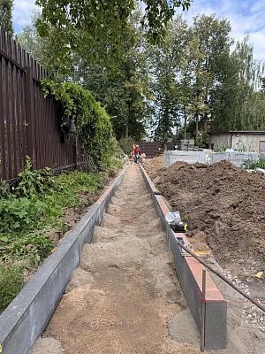 Установка бордюров