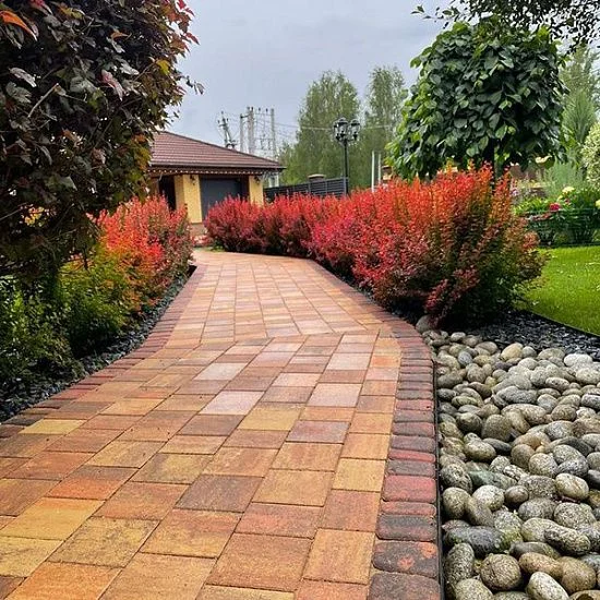 Тротуарная плитка КОЛОР МИКС №27 Карамель НОВЫЙ ГОРОД 1НГ4Ф Нобетек 40 мм