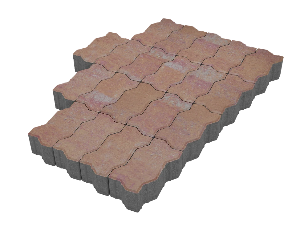 Тротуарная плитка Волна Санрайз Stellard 60 мм