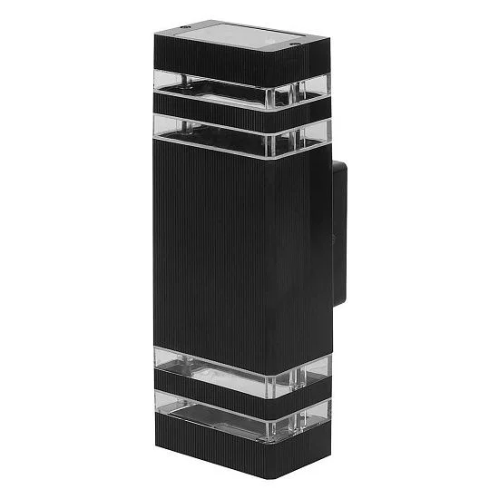 Светильник садово-парковый  Feron.ONE DH0807-P, на стену вверх/вниз,  2*GU10 220-240V, черный пласти