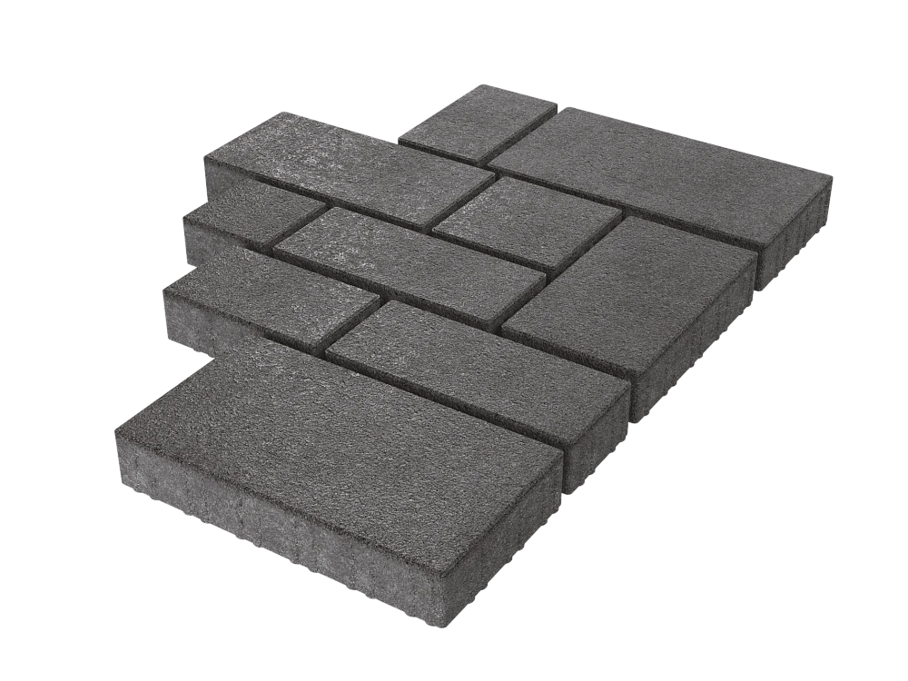 Тротуарная плитка Микс Сити Дымчатый кварц Stellard 60 мм