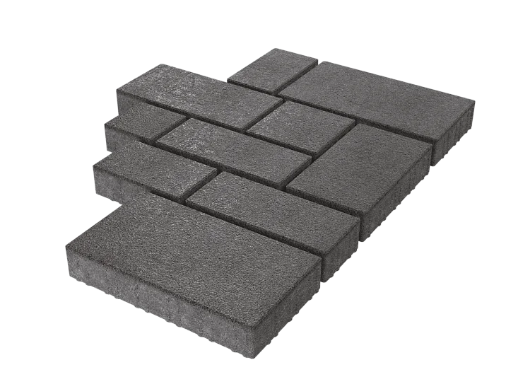 Тротуарная плитка Микс Сити Дымчатый кварц Stellard 60 мм