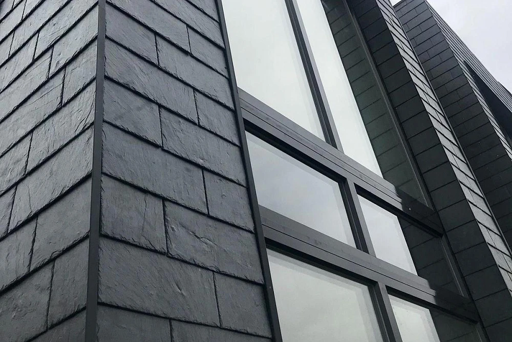 Плитка Сланец чёрный (натуральный скол) 100х 200 Pharaon