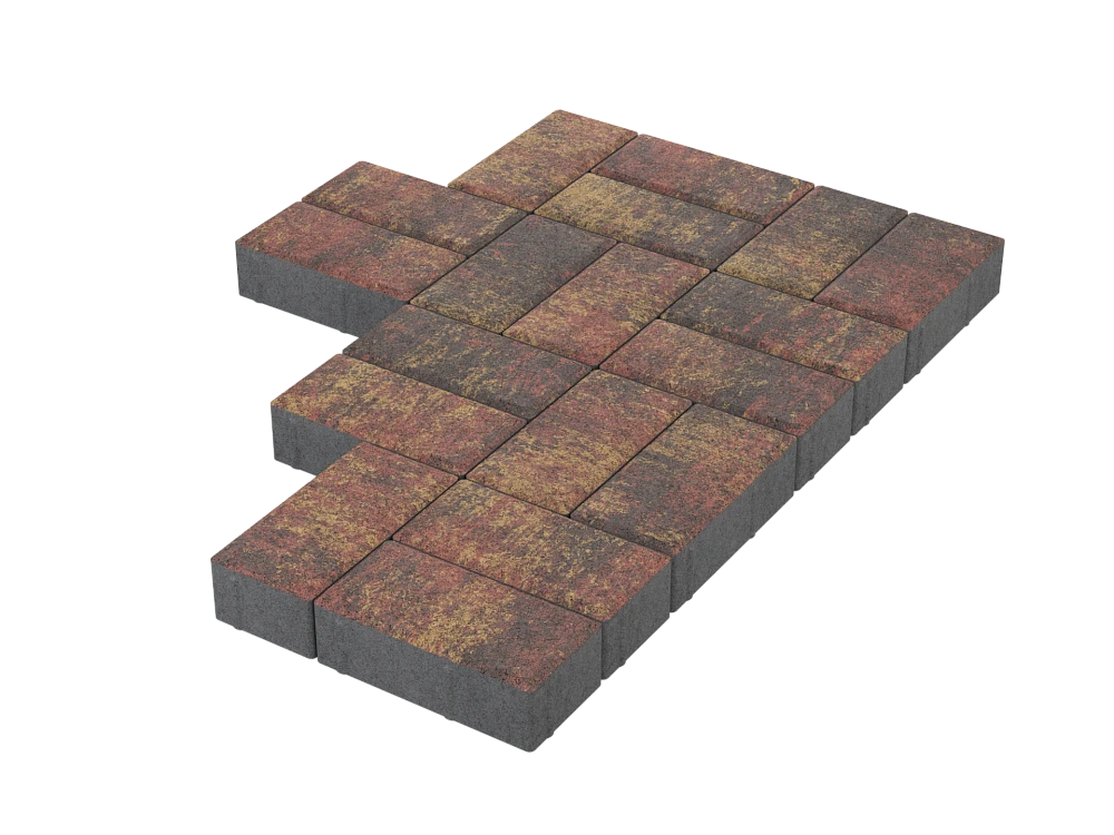Тротуарная плитка Брусчатка Закат Stellard 60 мм