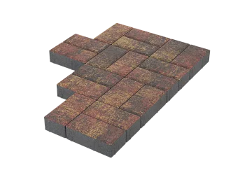 Тротуарная плитка Брусчатка Закат Stellard 80 мм