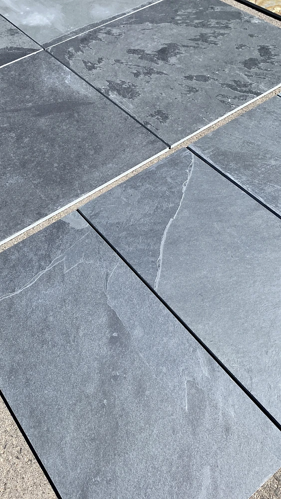 Плитка Черный сланец (натуральный скол) 600х300 Pharaon