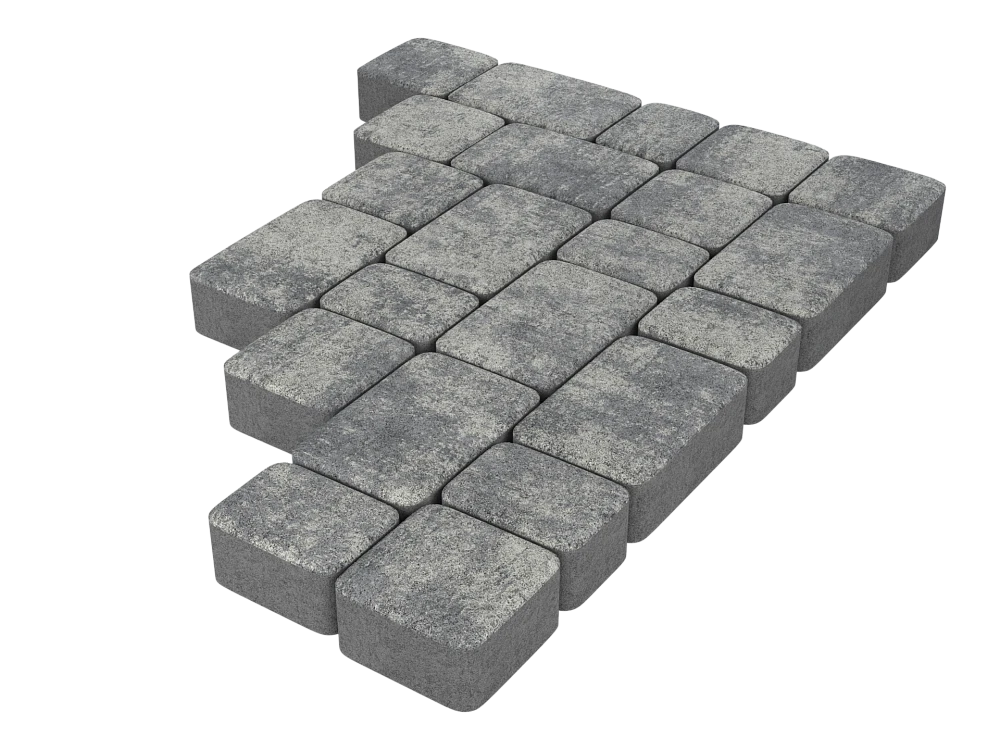 Тротуарная плитка Старый город Грей Stellard 40 мм