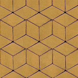 Тротуарная плитка Полярная звезда Желтый Гладкая SteinRus 60 мм